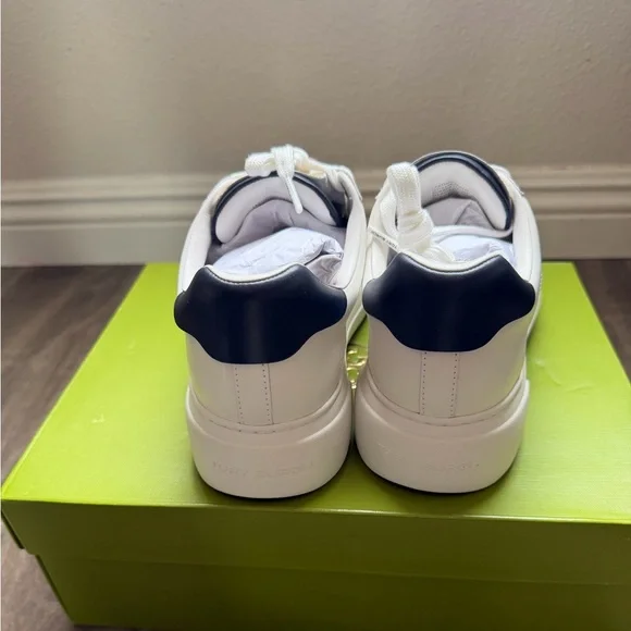 Tory Burch Signature Color Navy/white Platform Leather Sneaker size 8 - Picture 4 of 8